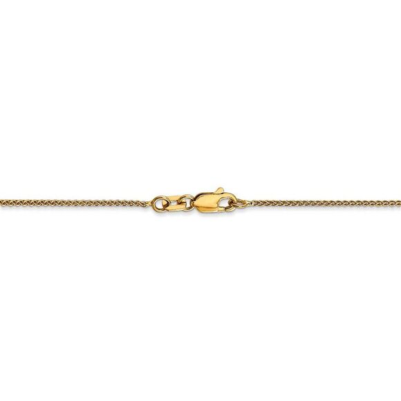 1mm, 14k Yellow Gold, Solid Spiga Chain Necklace, 18 Inch - Picture 4 of 8